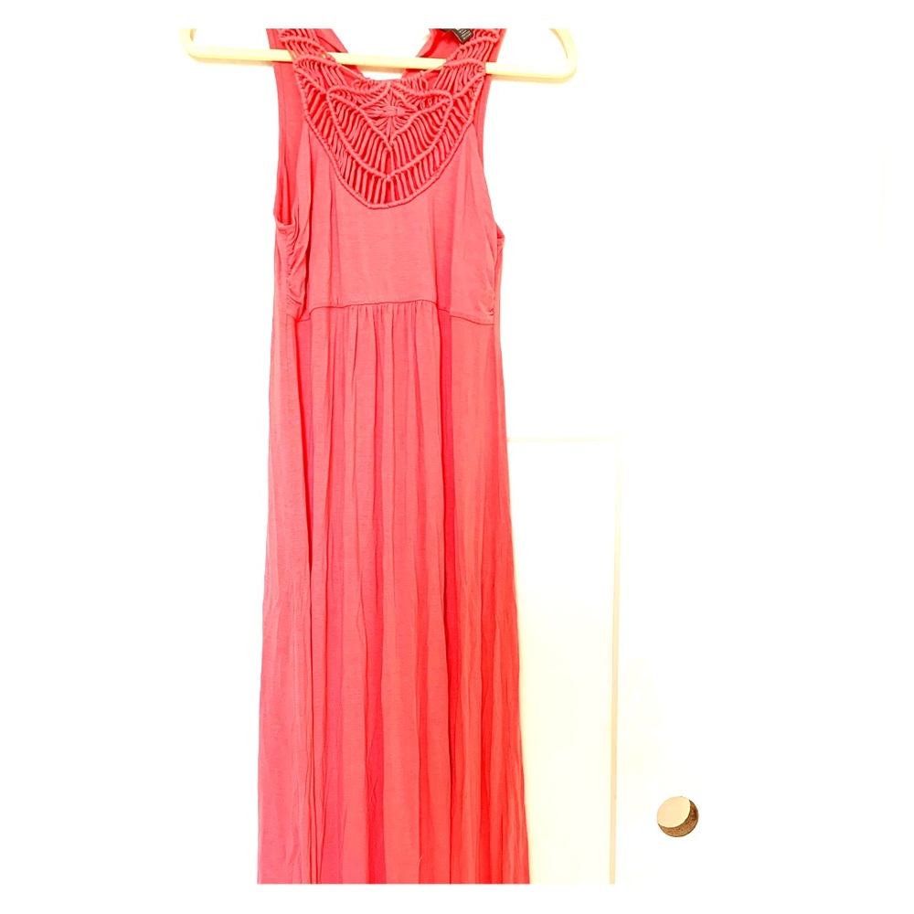 Crochet neck maxi